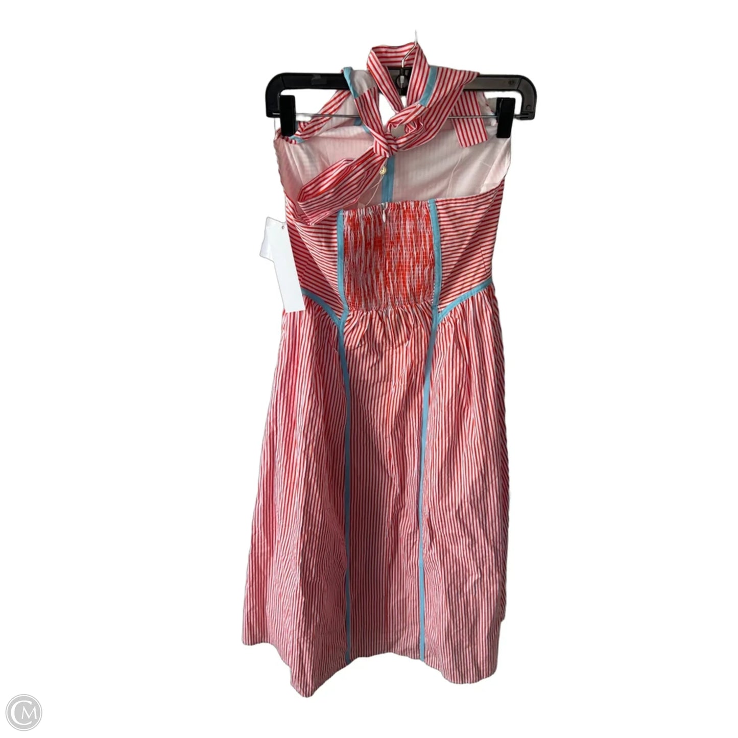 Dress Casual Midi By Entro In Orange & White, Size: S