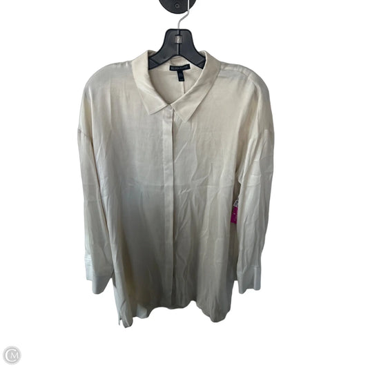 Tunic Long Sleeve By Eileen Fisher In Tan, Size: M