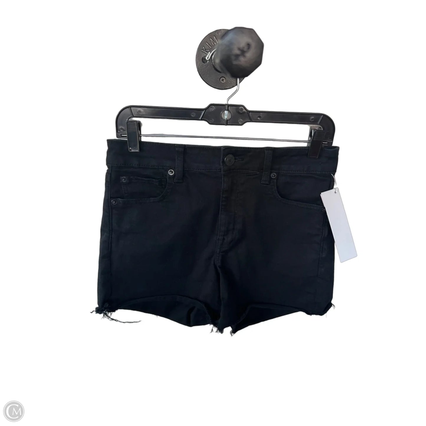 Shorts By American Eagle In Black Denim, Size: 8