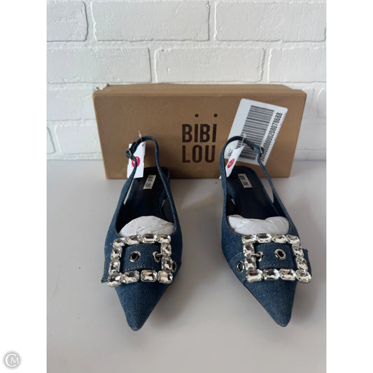 Shoes Flats By Cmb In Blue Denim, Size: 9.5