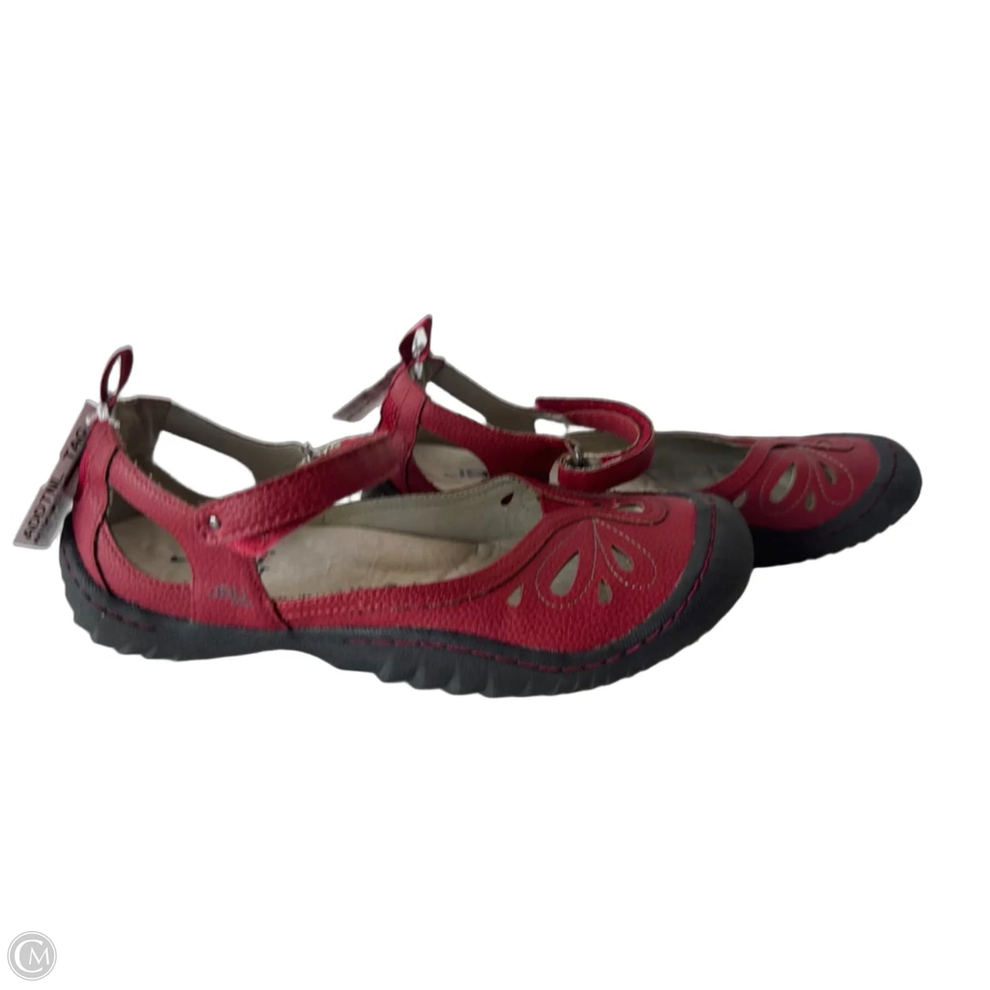 Shoes Flats By Jbu By Jambu In Black & Red, Size: 9