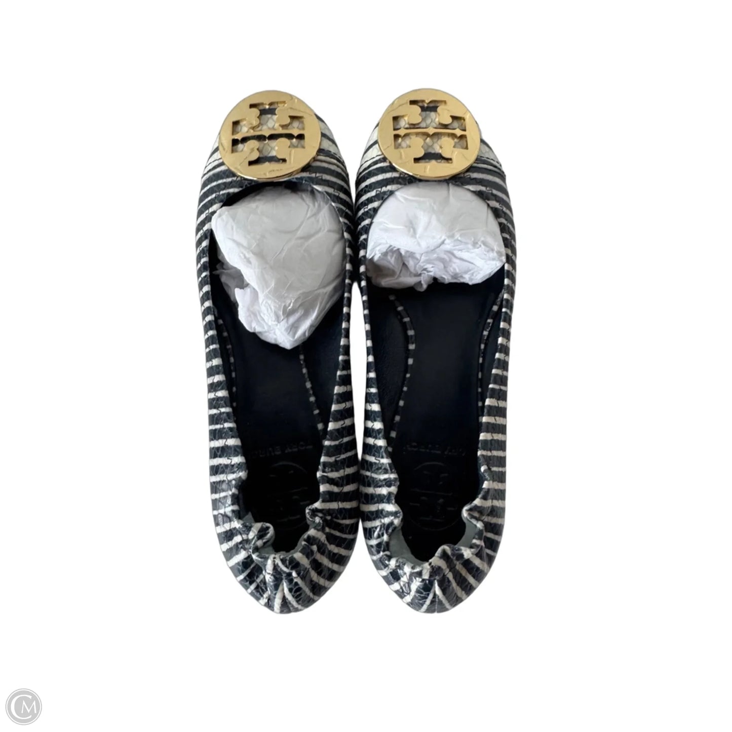 Shoes Designer By Tory Burch In Blue & White, Size: 5.5