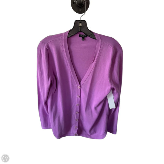 Sweater Cardigan By Talbots In Purple, Size: Mp