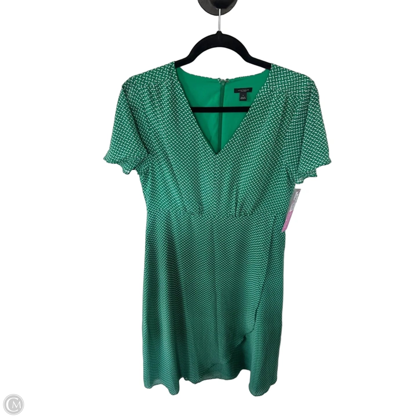 Dress Work By Ann Taylor In Green & White, Size: S