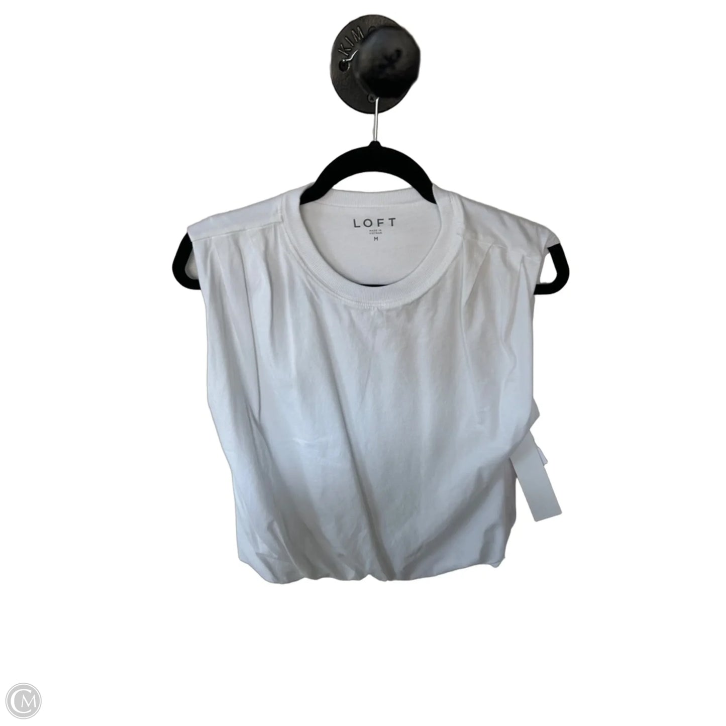 Top Sleeveless By Loft In White, Size: M