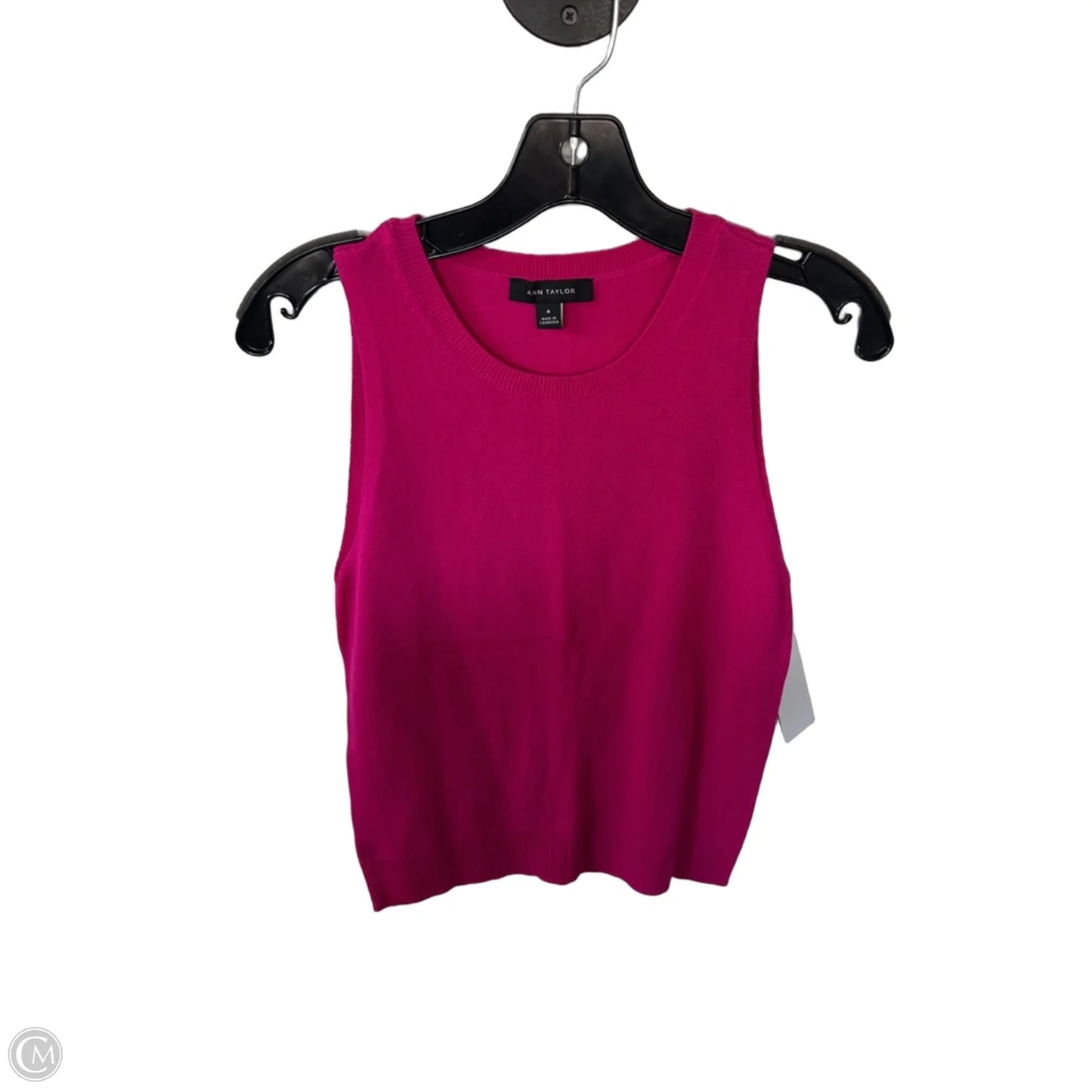 Vest Sweater By Ann Taylor In Pink, Size: M