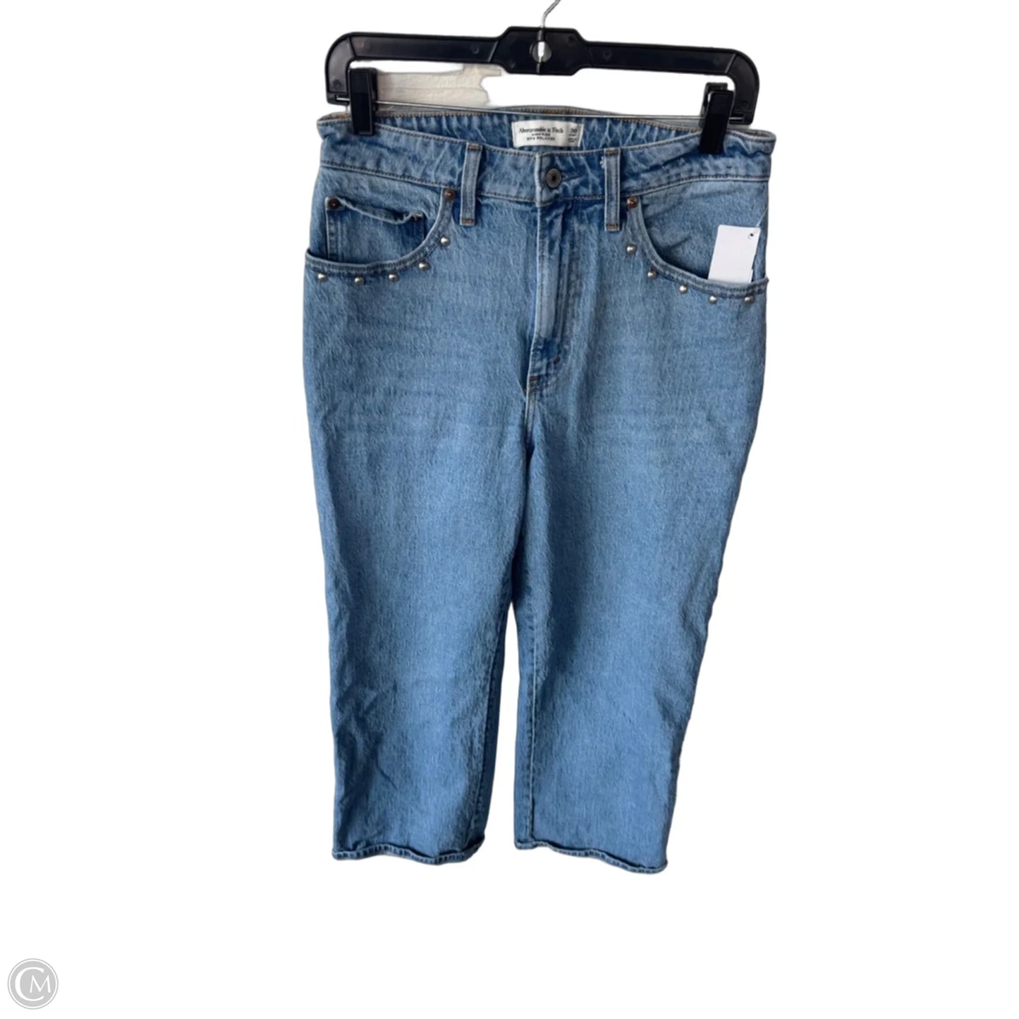 Jeans Straight By Abercrombie And Fitch In Blue Denim, Size: 10