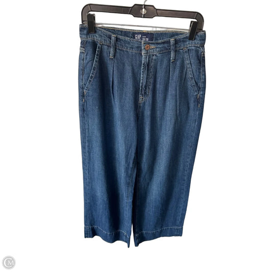 Jeans Wide Leg By Gap In Blue Denim, Size: 4
