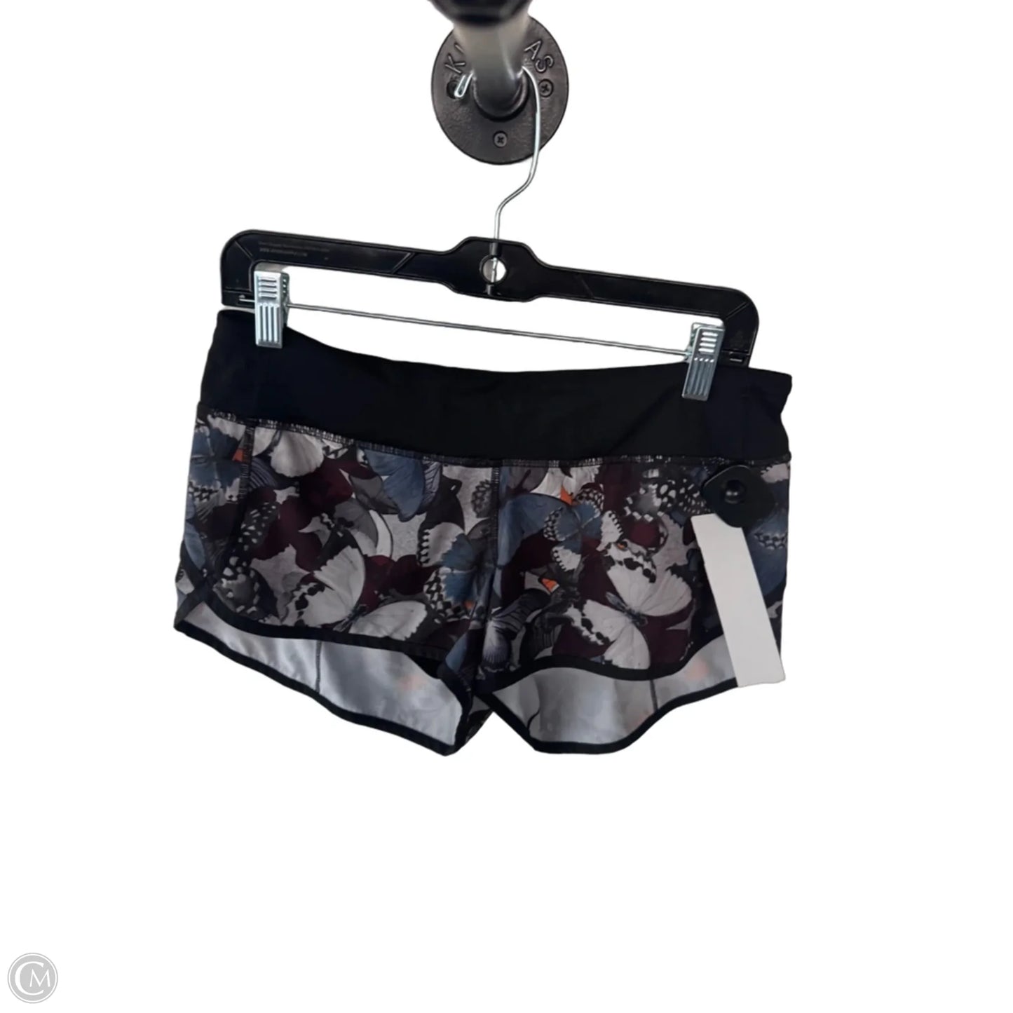 Athletic Shorts By Lululemon In Black & Grey, Size: 8