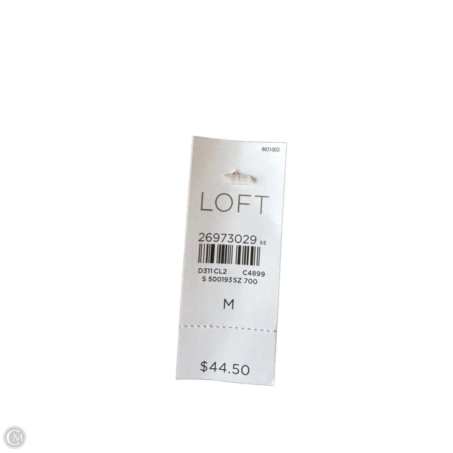 Top Sleeveless By Loft In Black & White, Size: M
