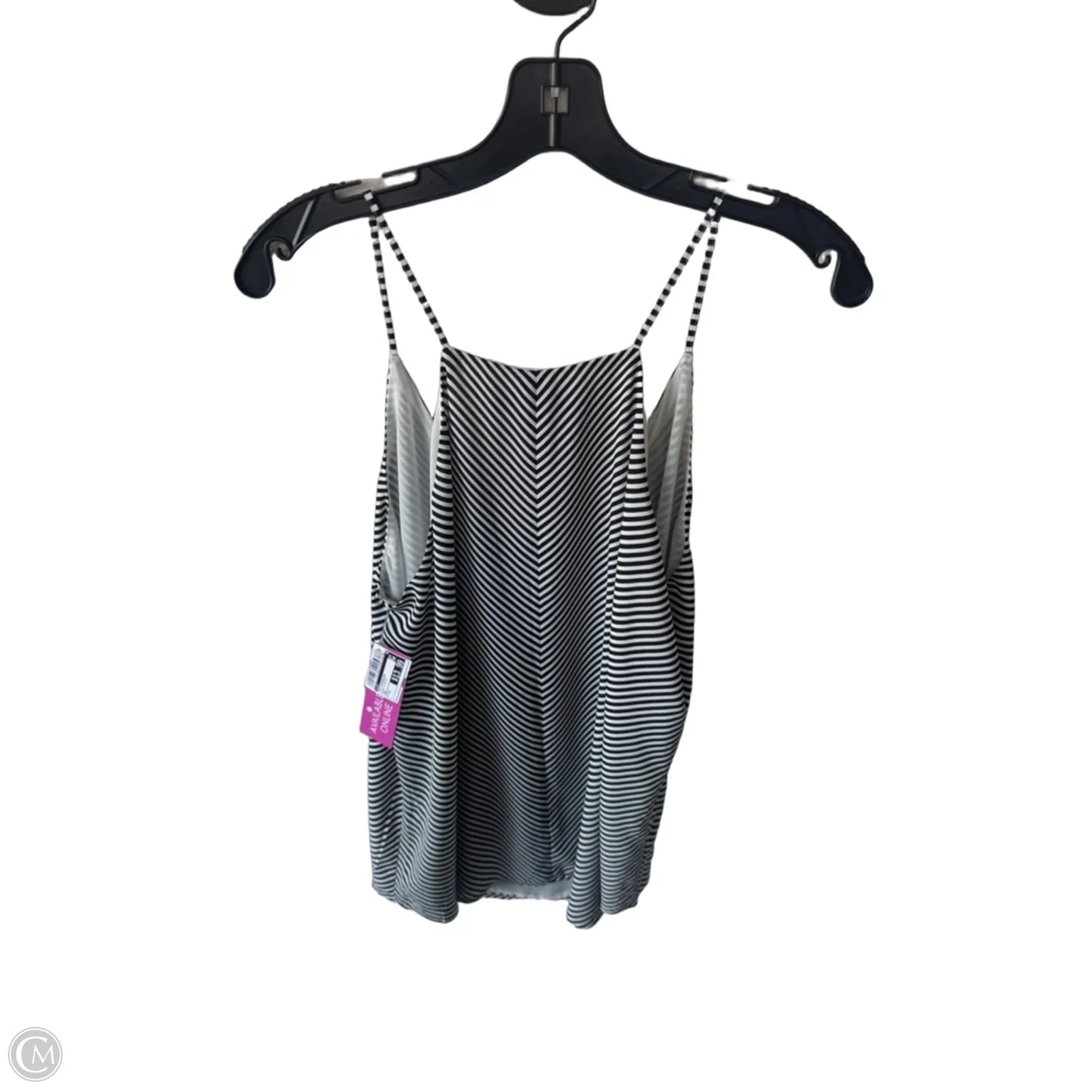 Top Sleeveless By Loft In Black & White, Size: M
