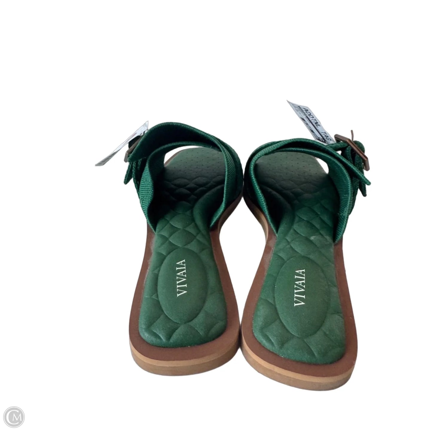 Sandals Flats By Vivaia In Green, Size: 10