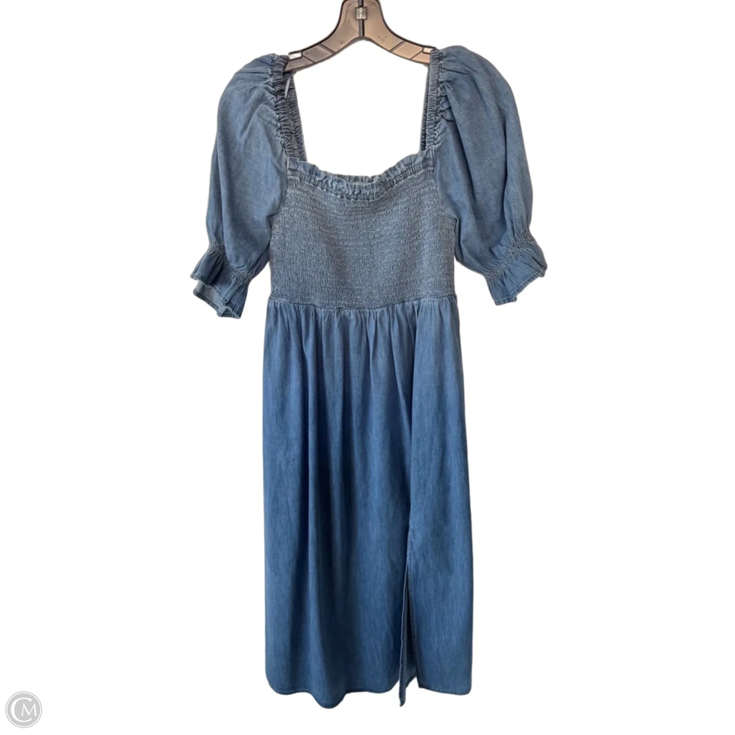 Dress Casual Midi By Gap In Blue Denim, Size: Sp