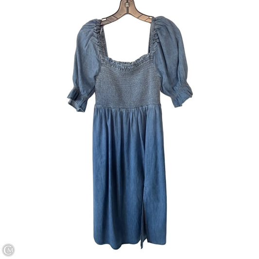 Dress Casual Midi By Gap In Blue Denim, Size: Sp