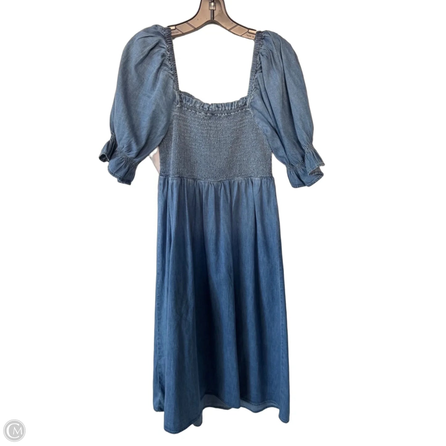 Dress Casual Midi By Gap In Blue Denim, Size: Sp