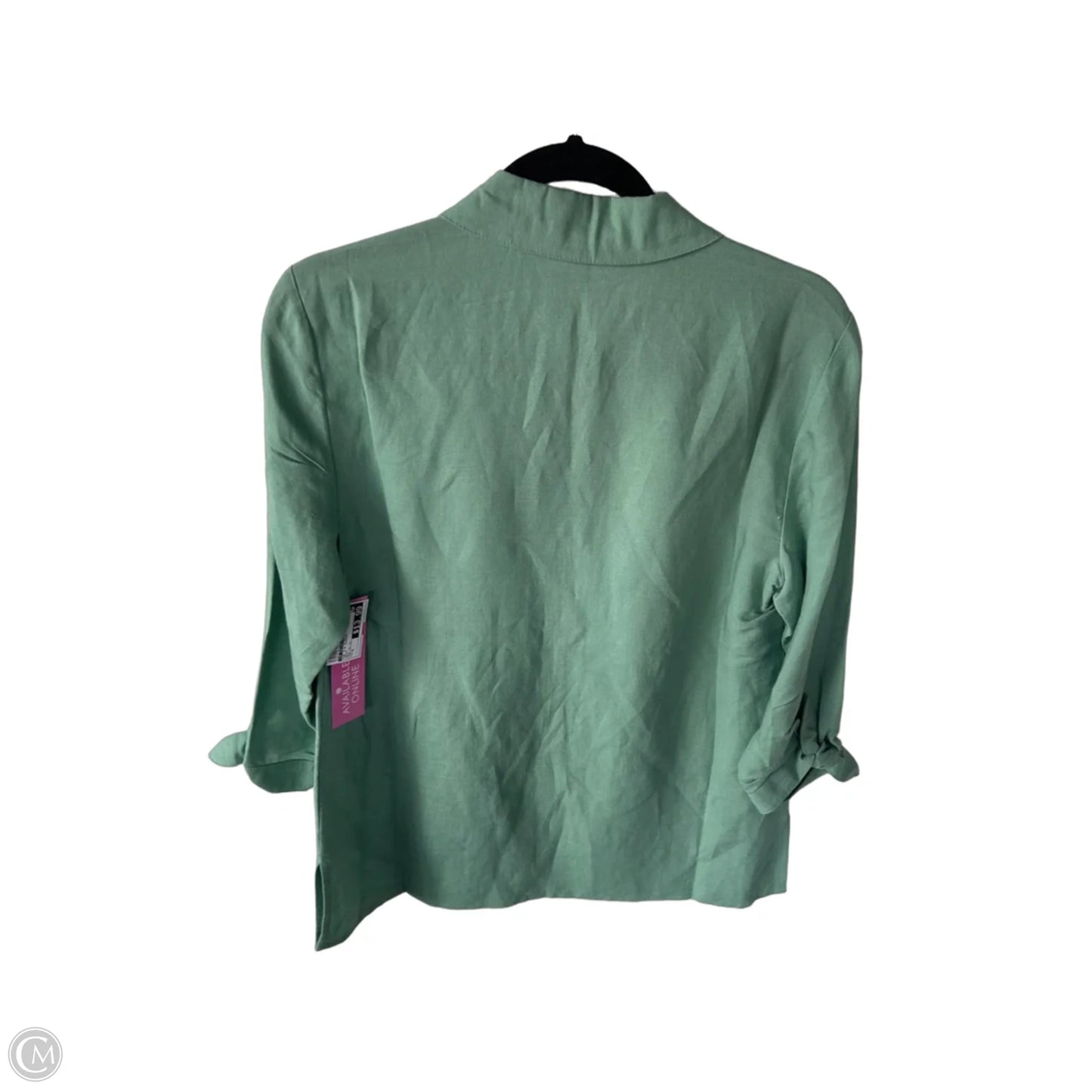 Top 3/4 Sleeve By Jm Collections In Green, Size: M