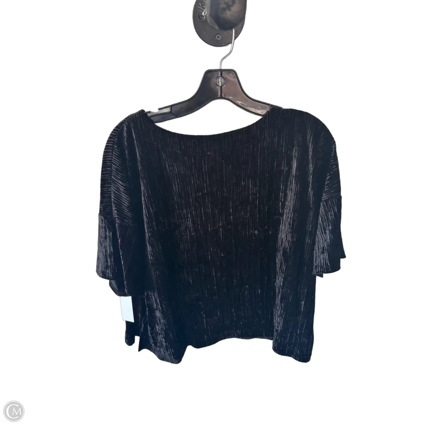 Top Short Sleeve By Banana Republic In Black, Size: L