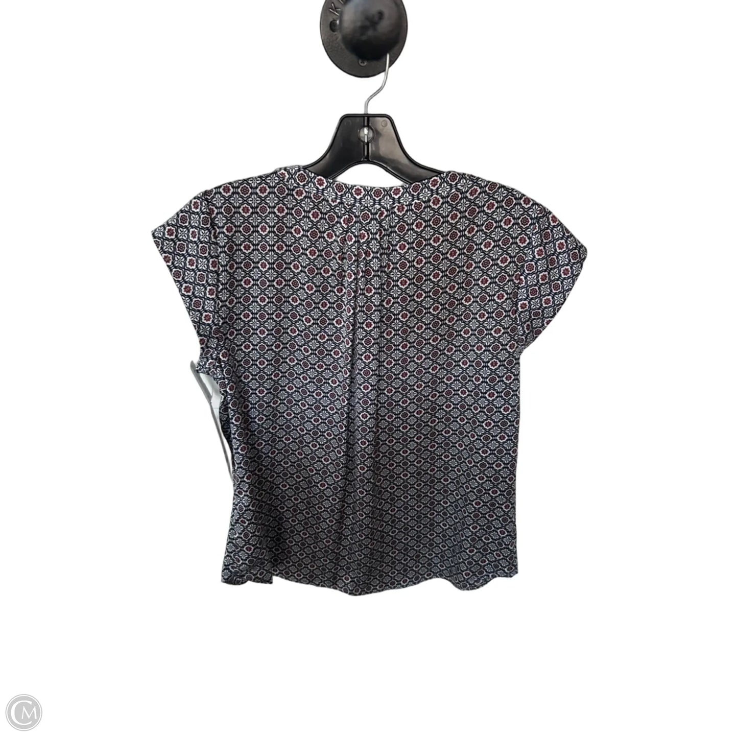 Top Short Sleeve By Liz Claiborne In Black & Red, Size: Mp