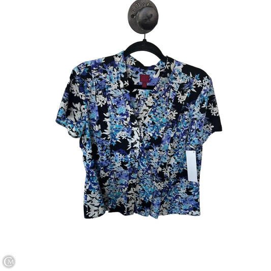 Top Short Sleeve By 212 Collection In Black & Blue, Size: L