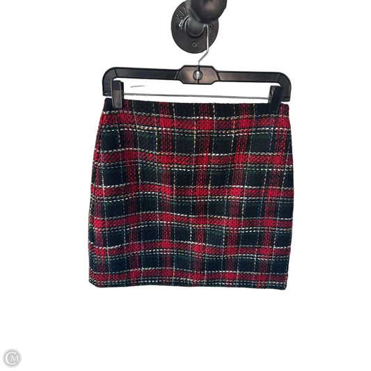 Skirt Mini & Short By Loft In Black & Red, Size: 0p