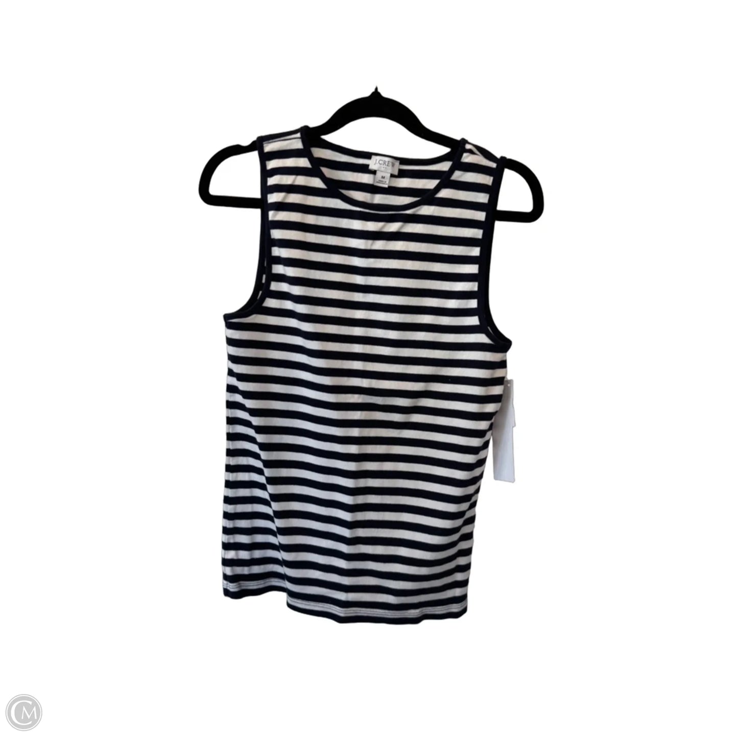 Top Sleeveless Basic By J. Crew In Blue & White, Size: M