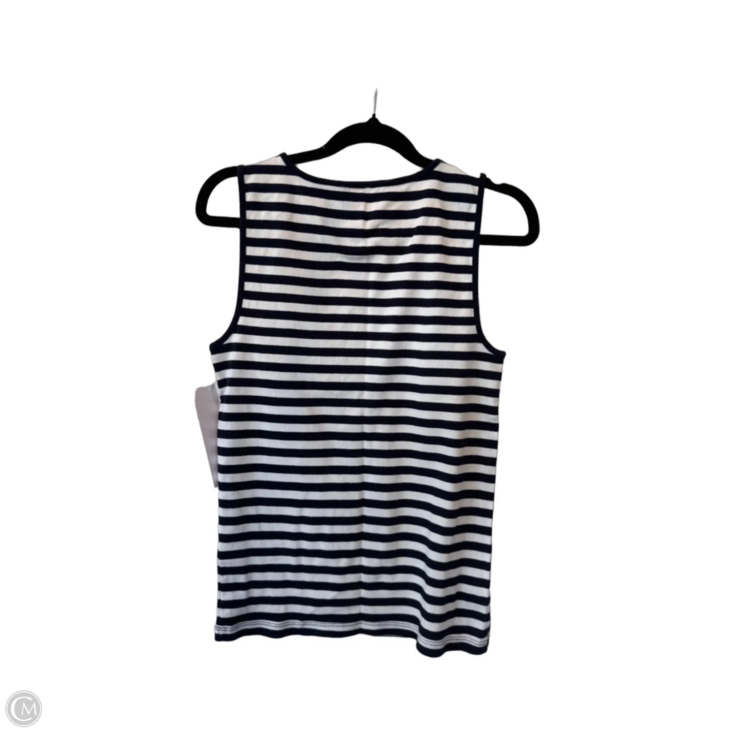 Top Sleeveless Basic By J. Crew In Blue & White, Size: M