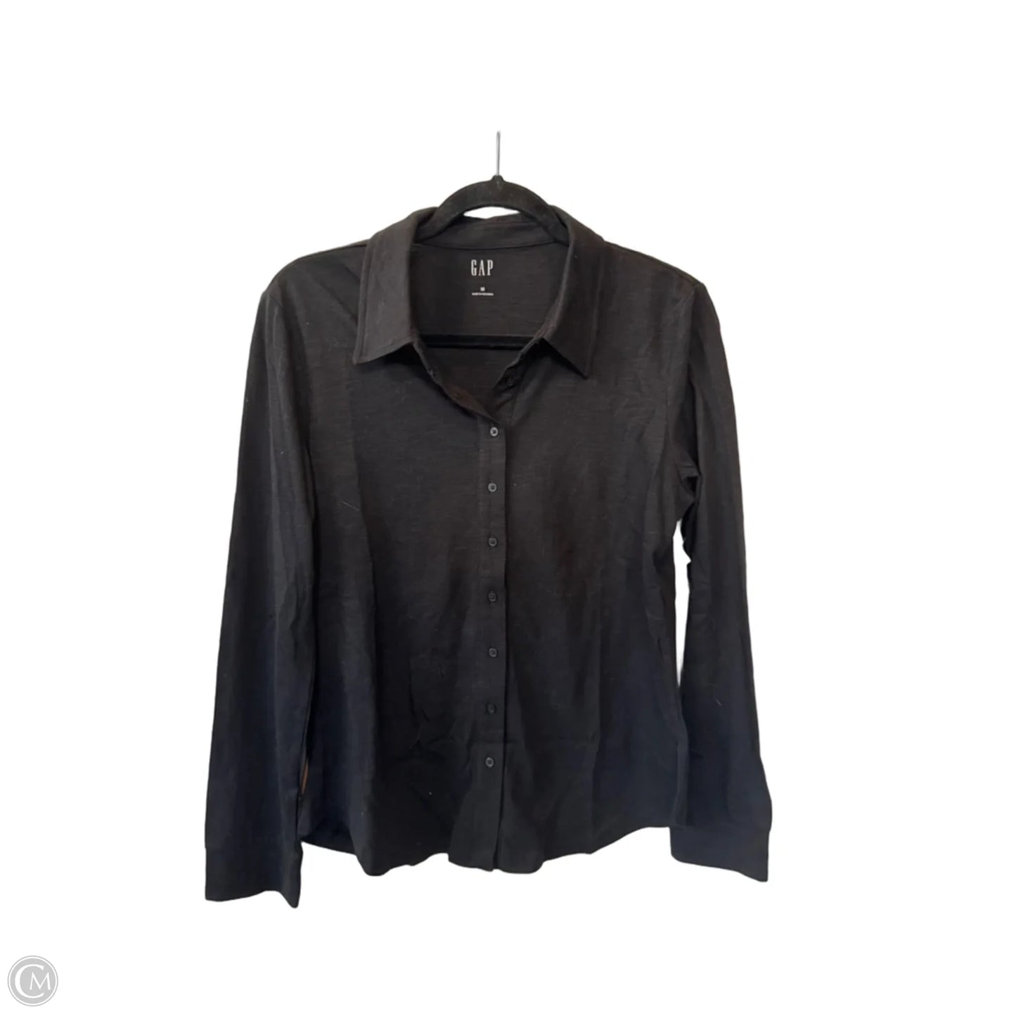 Top Long Sleeve By Gap In Black, Size: M