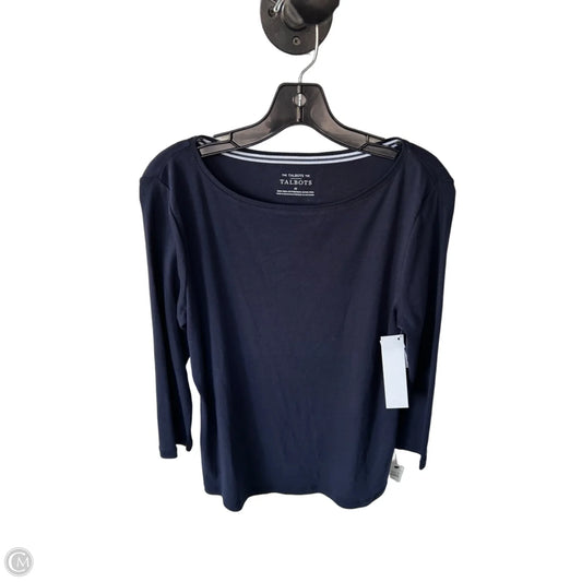 Top 3/4 Sleeve Basic By Talbots In Navy, Size: M