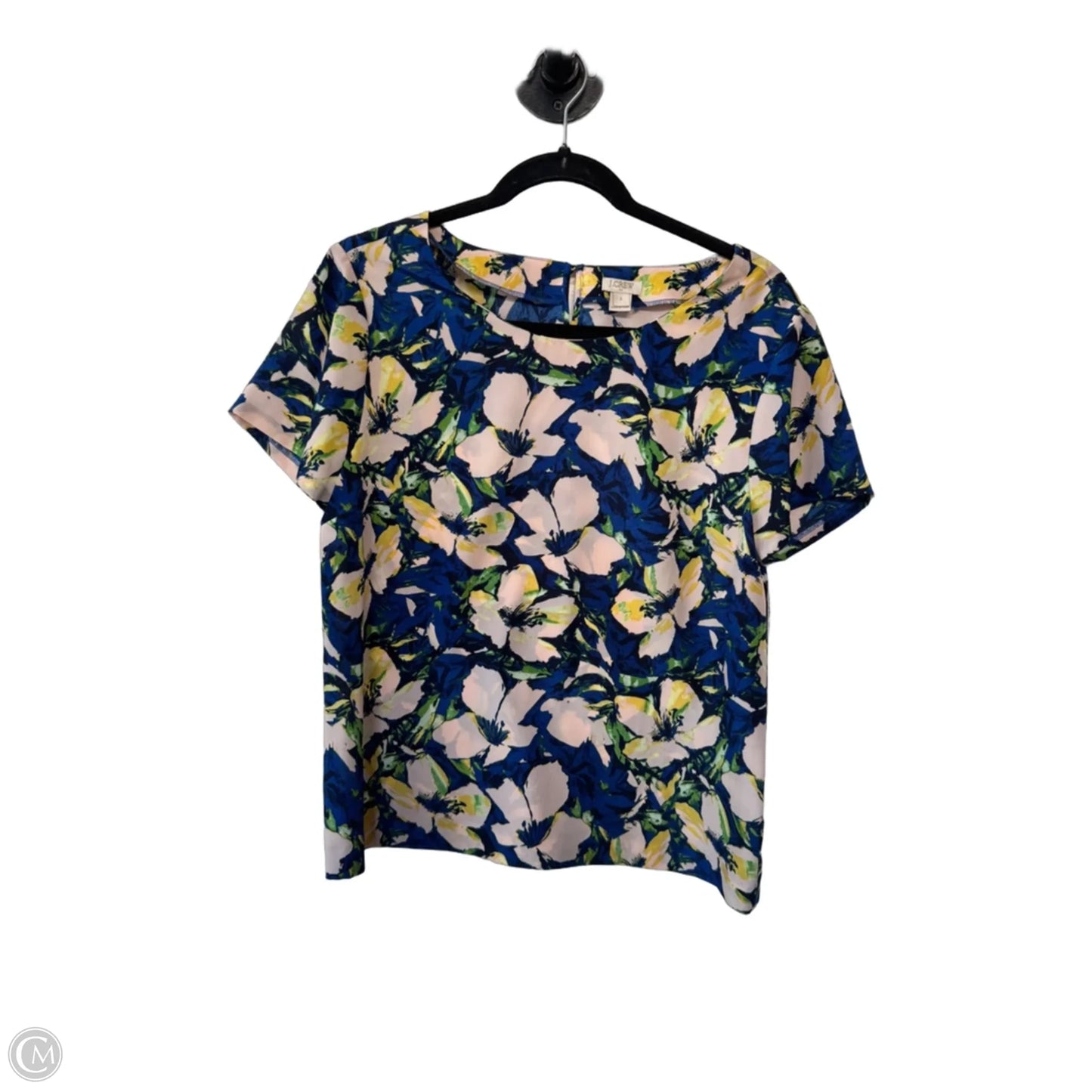 Top Short Sleeve By J. Crew In Blue & Pink, Size: S