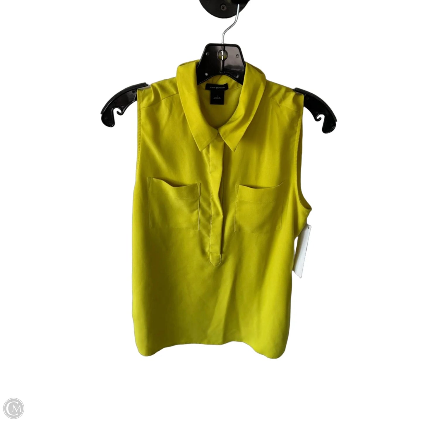Top Sleeveless By Ann Taylor In Green, Size: S