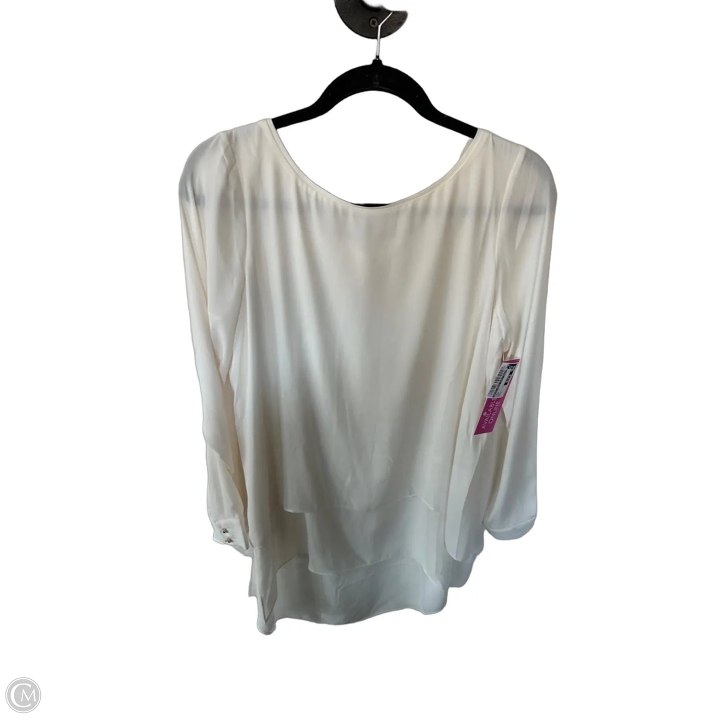 Tunic Long Sleeve By White House Black Market In Cream, Size: S