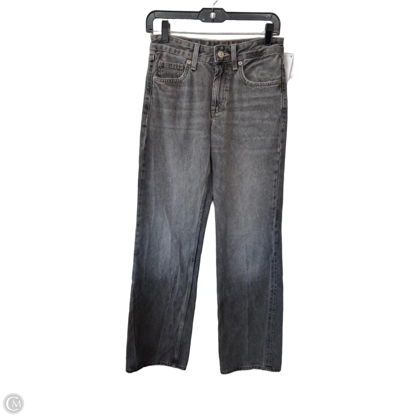 Jeans Straight By Zara In Grey Denim, Size: 2