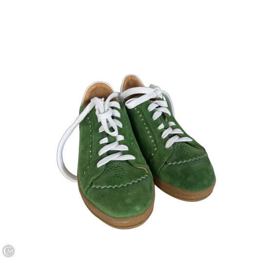 Shoes Sneakers By ANGELA SCOTT In Green & White, Size: 5.5