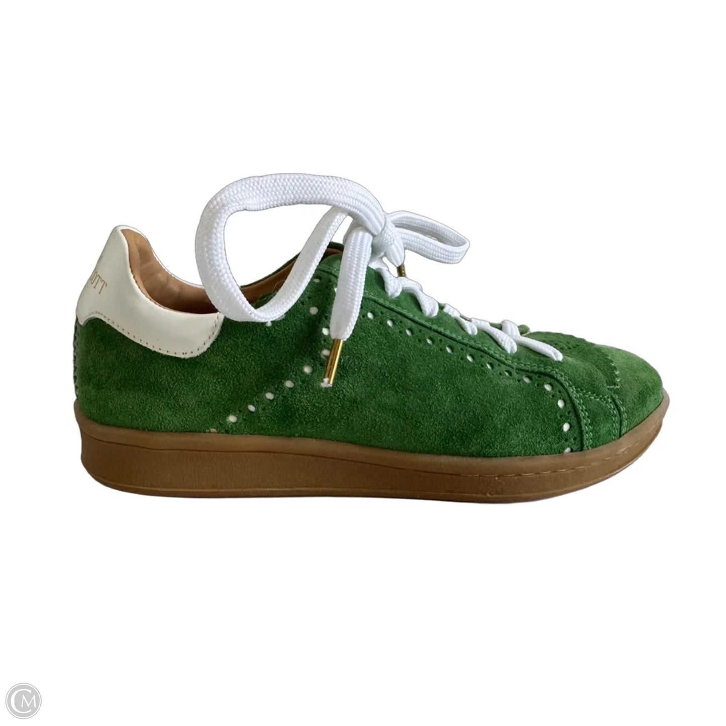 Shoes Sneakers By ANGELA SCOTT In Green & White, Size: 5.5