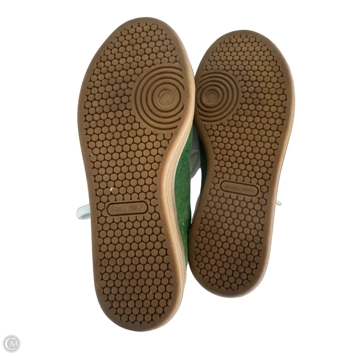 Shoes Sneakers By ANGELA SCOTT In Green & White, Size: 5.5