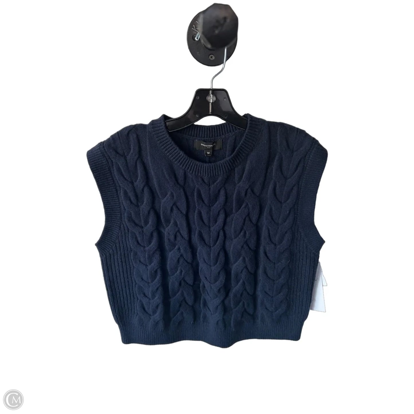 Vest Sweater By Banana Republic In Blue, Size: M