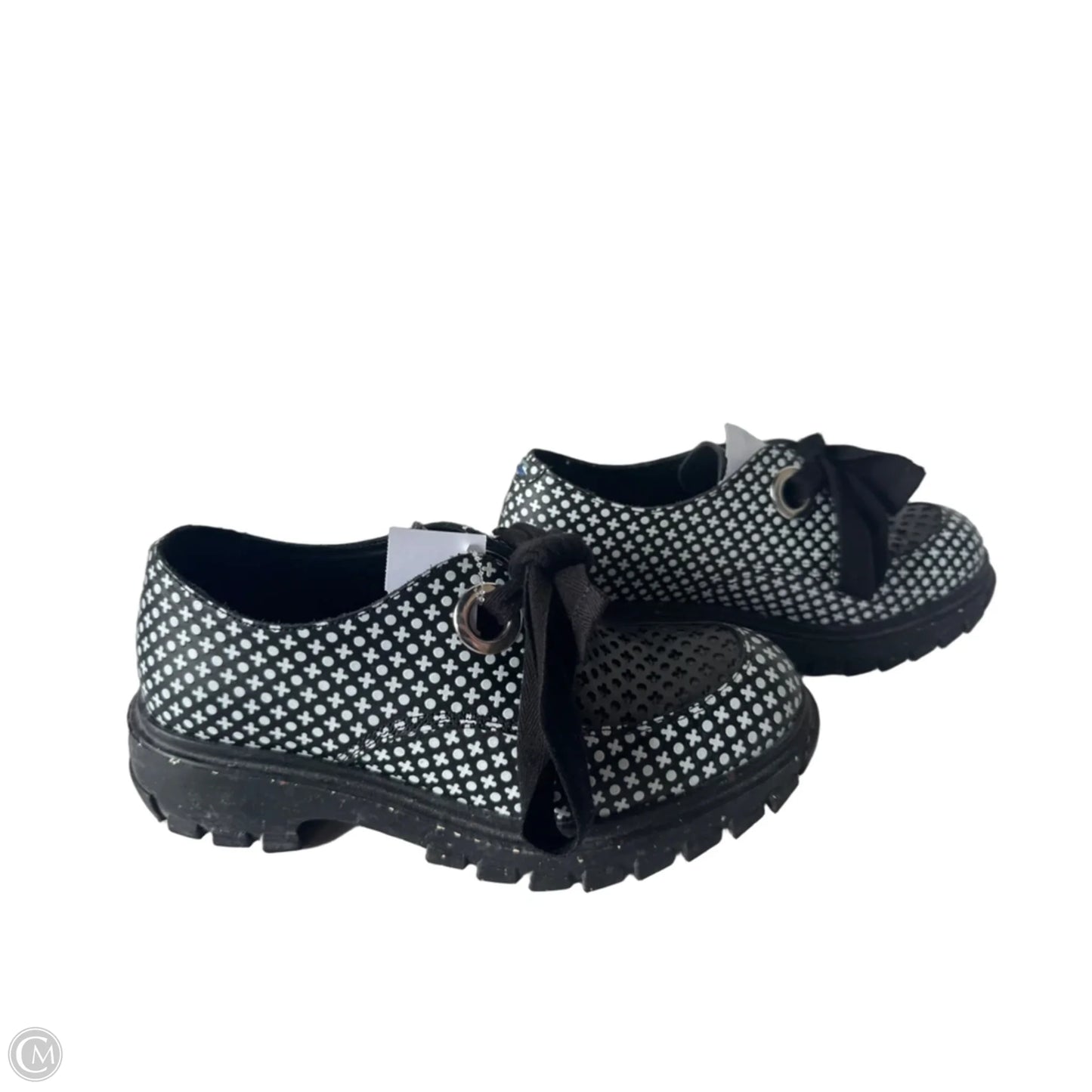 Shoes Flats By Cma In Black & White, Size: 8