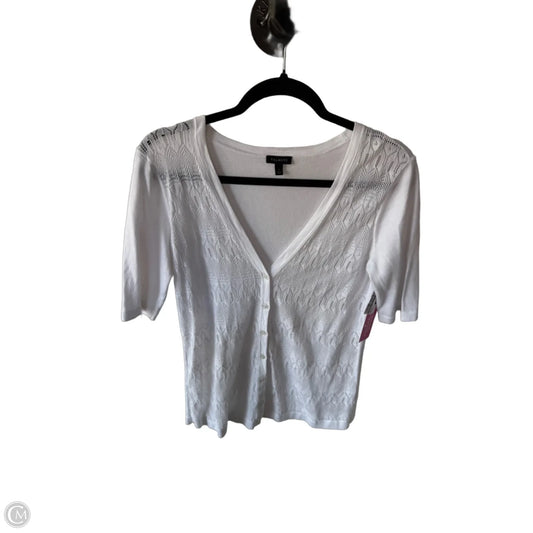 Sweater Short Sleeve By Talbots In White, Size: S