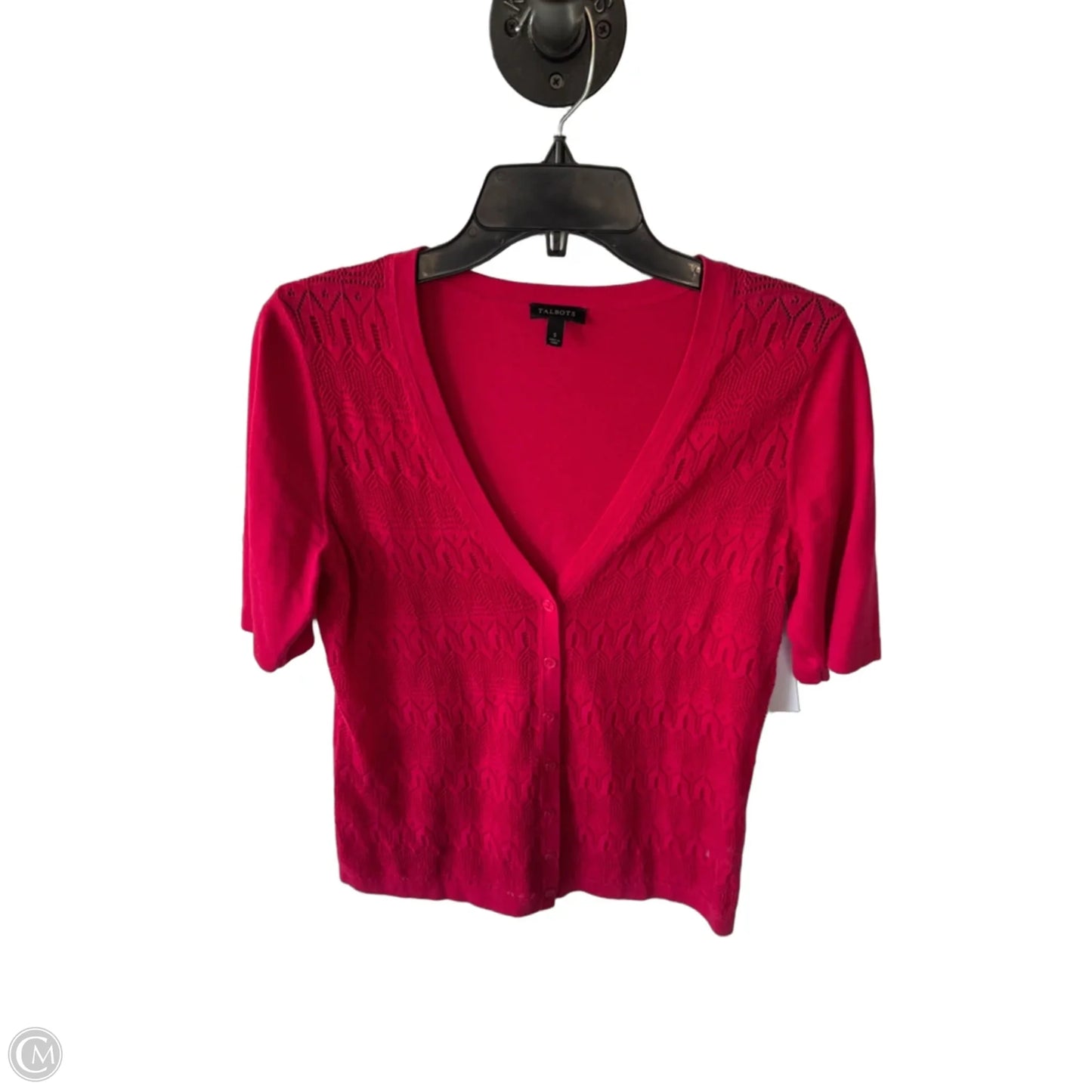 Sweater Short Sleeve By Talbots In Red, Size: S