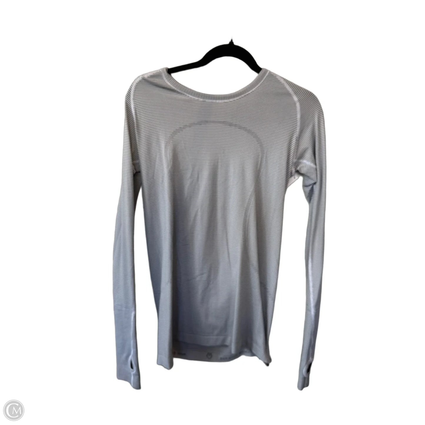 Athletic Top Long Sleeve Crewneck By Lululemon In Black & White, Size: M