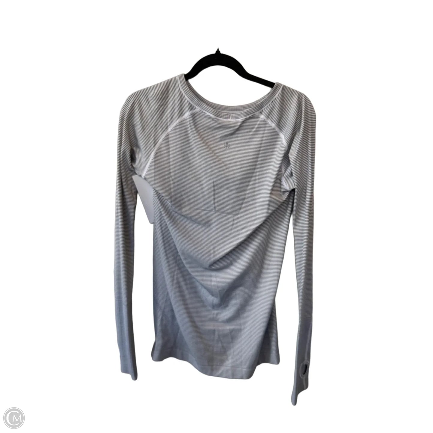 Athletic Top Long Sleeve Crewneck By Lululemon In Black & White, Size: M