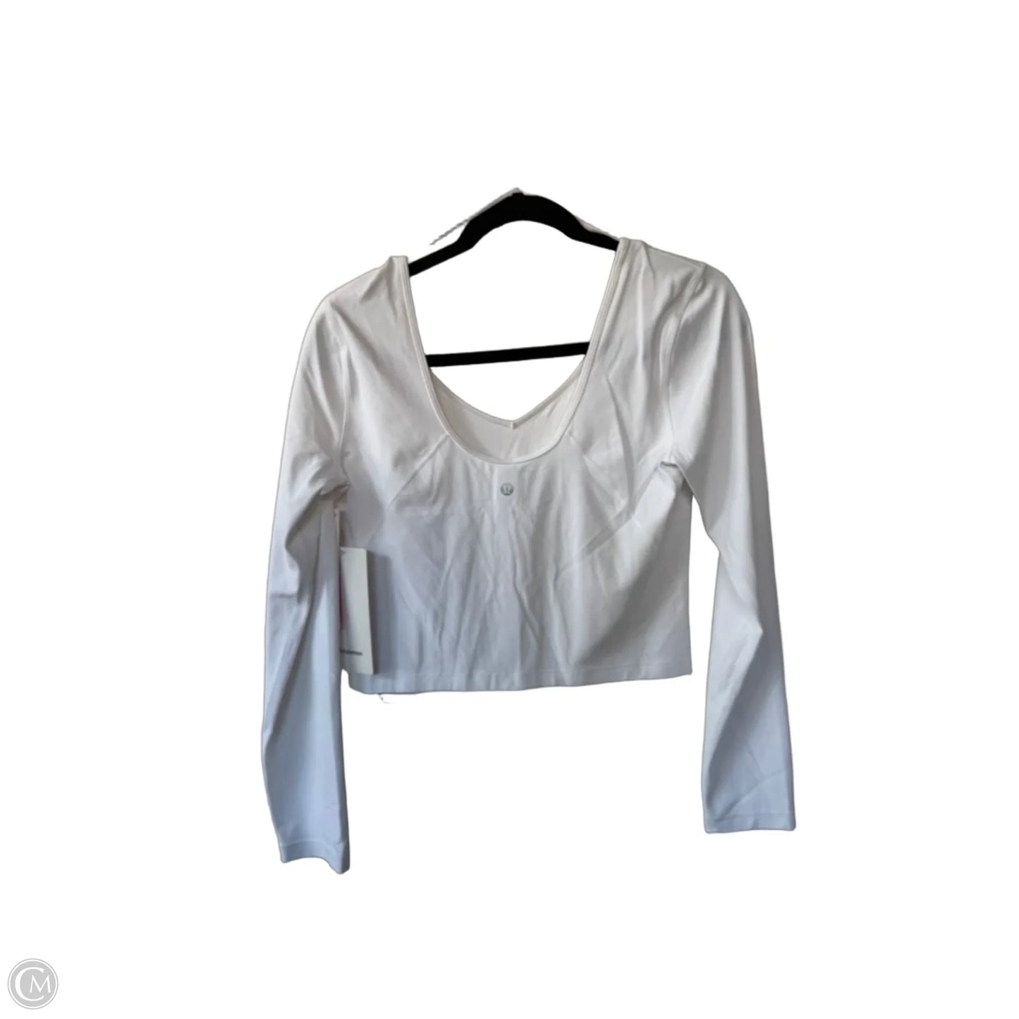 Athletic Top Long Sleeve Crewneck By Lululemon In White, Size: M