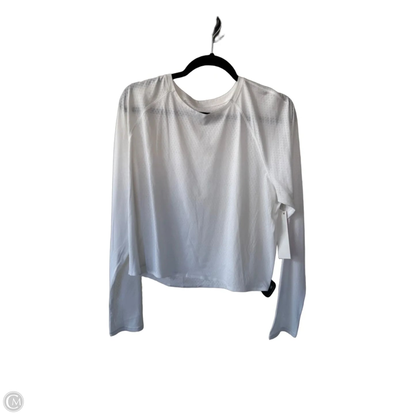 Athletic Top Long Sleeve Crewneck By Lululemon In White, Size: M