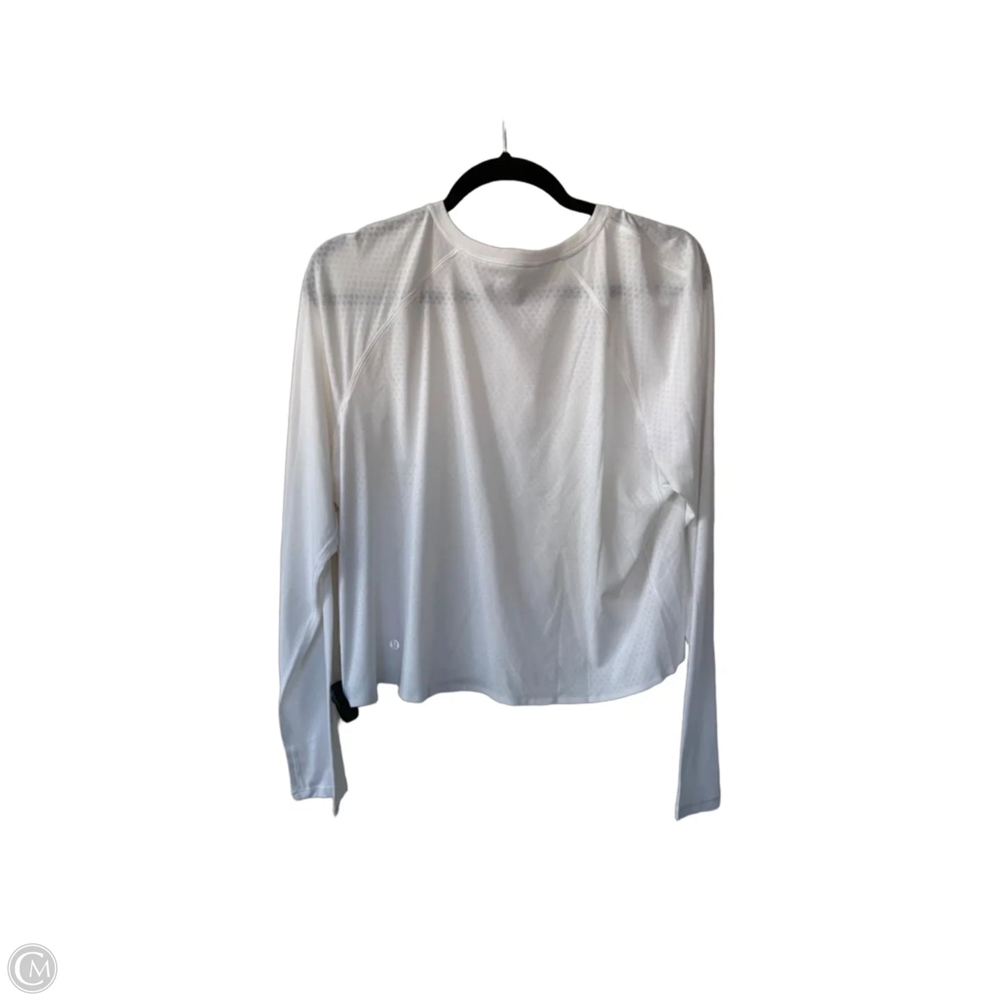 Athletic Top Long Sleeve Crewneck By Lululemon In White, Size: M