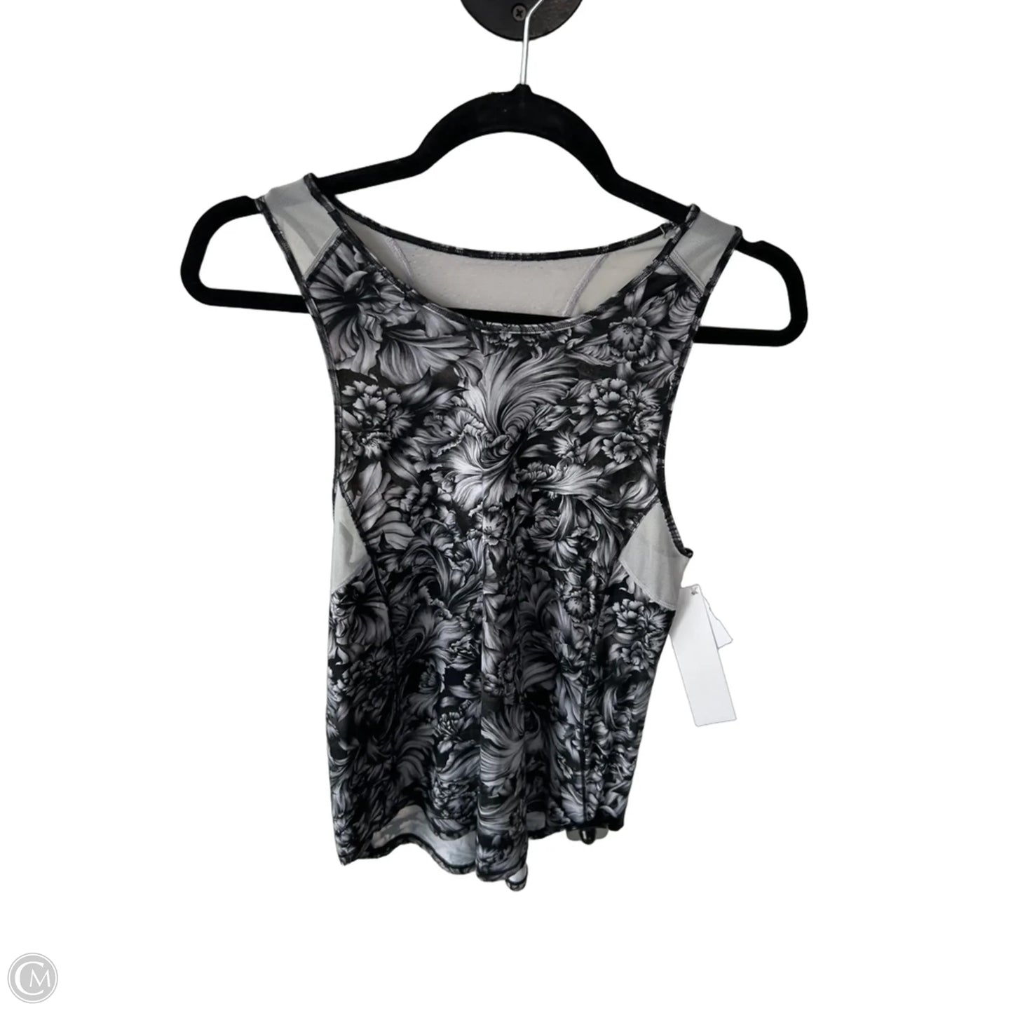 Athletic Tank Top By Lululemon In Black & Grey, Size: M