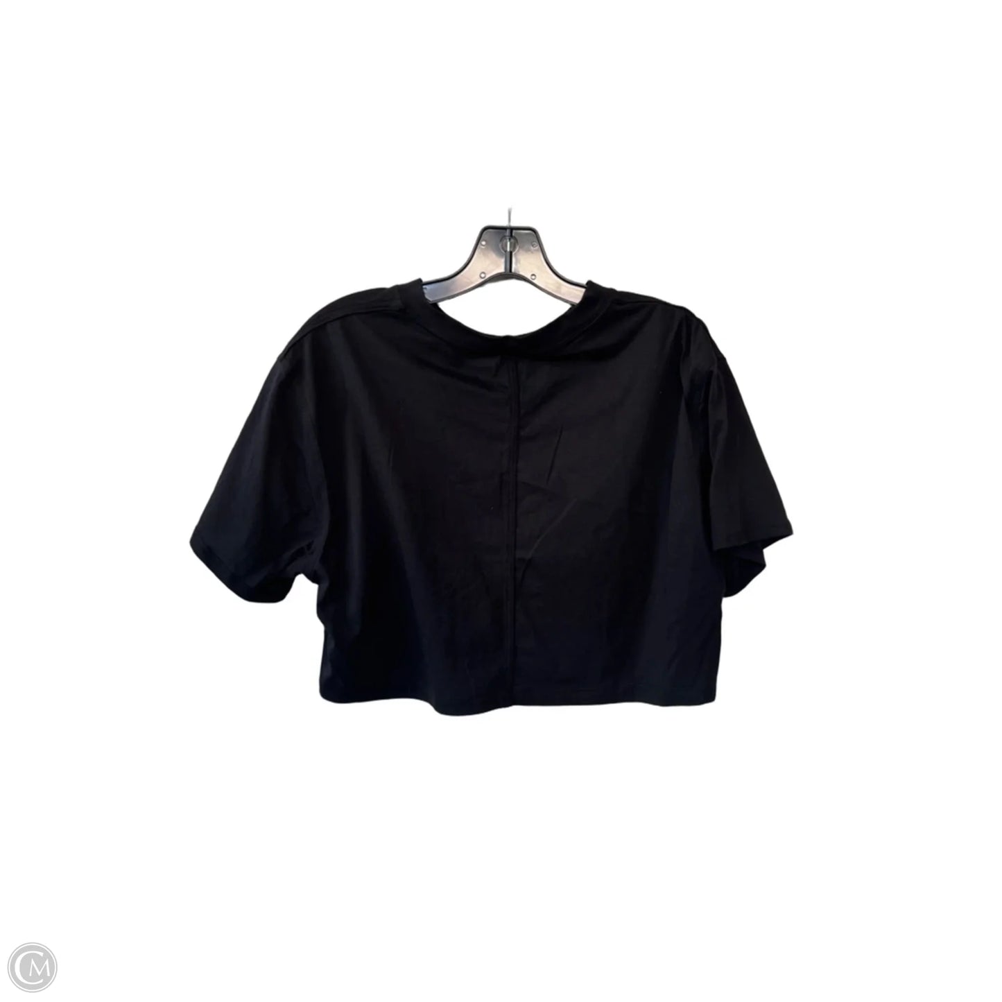 Athletic Top Short Sleeve By Lululemon In Black, Size: M