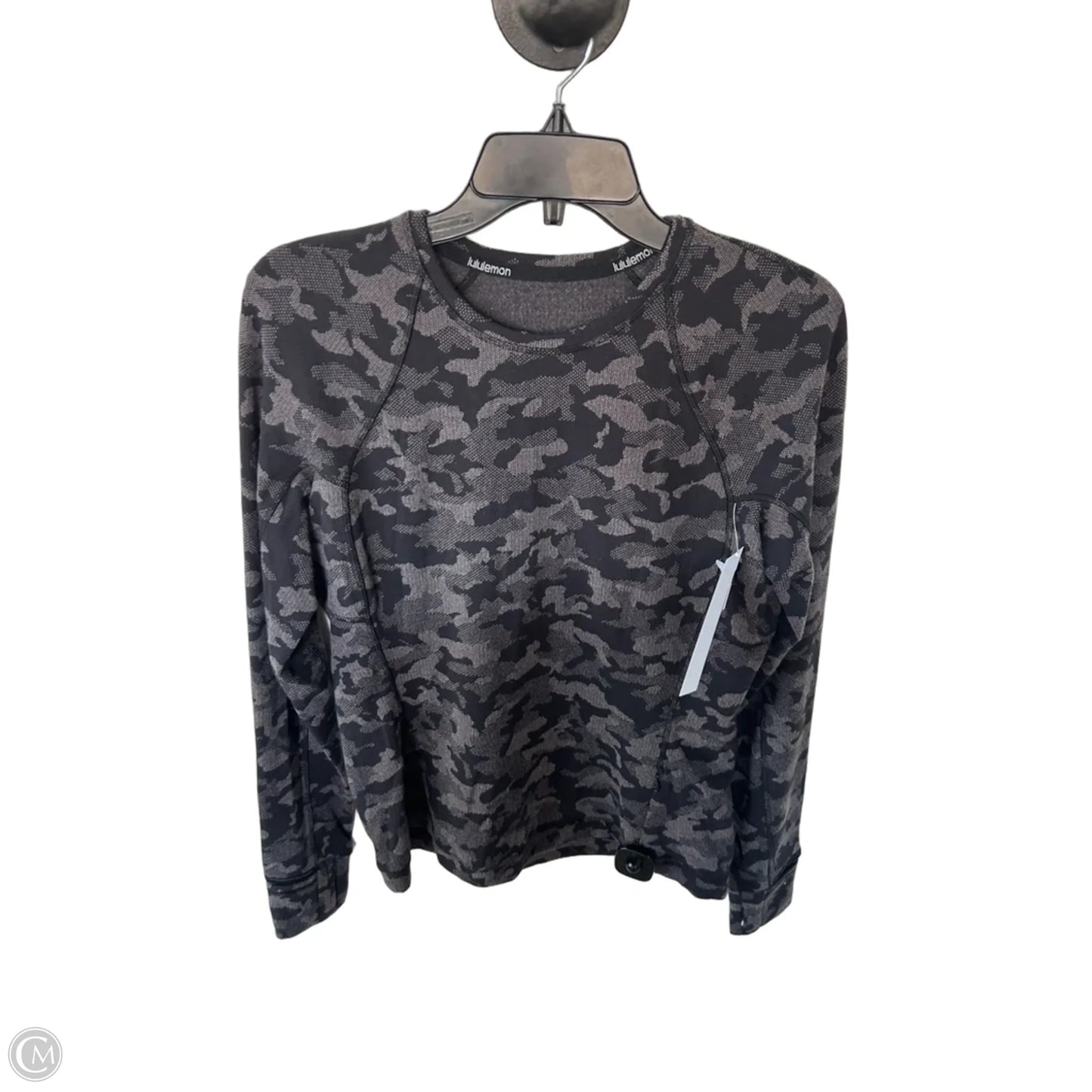 Athletic Sweatshirt Crewneck By Lululemon In Black & Grey, Size: M