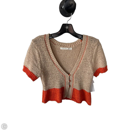 Sweater Short Sleeve By Altard State In Orange & Tan, Size: S