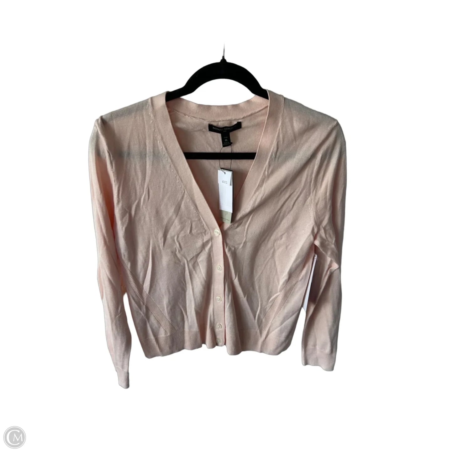 Sweater Cardigan By Banana Republic In Pink, Size: Mp