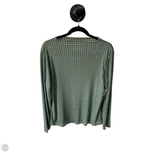 Top Long Sleeve By Cma In Green & Tan, Size: L